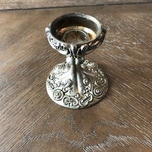 GODINGER Silver Plated Candle Holder, Gothic VERY ORNATE.